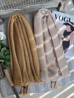 شال نخ پنبه منگوله دار پلیسه فرانلند رشت