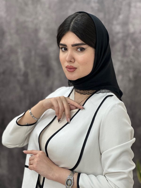 مینی اسکارف اسلپ دور دانتل نخی رنگی فرانلند رشت