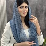 شال وارداتی حریر دور موجی گل فرانلند رشت