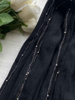 شال کریشه دور زیپی دور دانتل مشکی فرانلند رشت