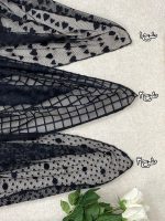 شال توری میکس مشکی طرح دار فرانلند رشت