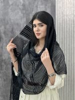 شال توری میکس مشکی طرح دار فرانلند رشت