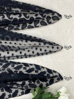 شال توری میکس مشکی طرح دار فرانلند رشت