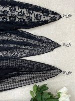 شال توری میکس مشکی طرح دار فرانلند رشت