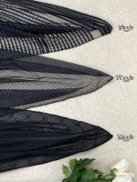 شال توری میکس مشکی طرح دار فرانلند رشت