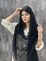 شال توری میکس مشکی طرح دار فرانلند رشت