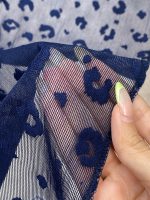 شال توری پلنگی سرمه ای فرانلند رشت
