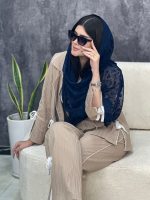 شال توری پلنگی سرمه ای فرانلند رشت