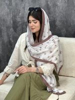 شال پلیسه پامرغی طرحدار پاپیون فرانلند رشت