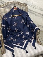 روسری قواره 140 نخی پاپیون فرانلند رشت