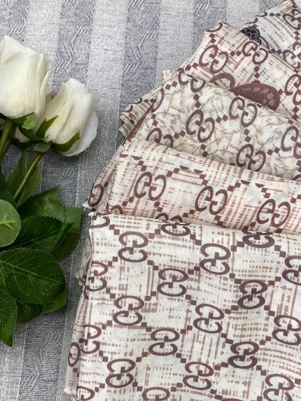 روسری قواره 140 ساده گوچی نخی فرانلند رشت