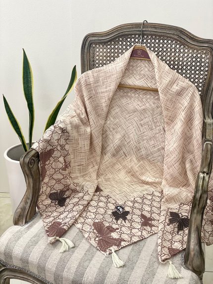 روسری قواره 140 ساده گوچی نخی فرانلند رشت