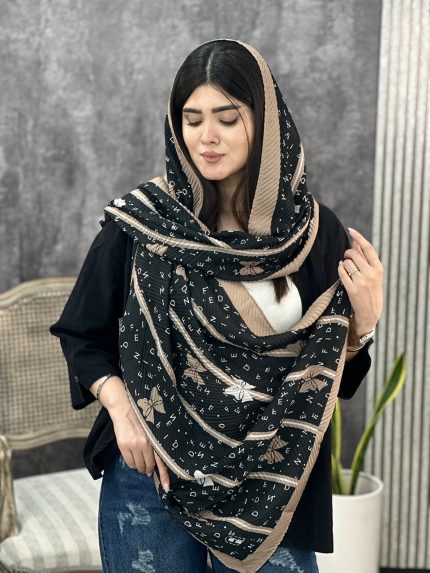 شال پلیسه طرحدار پاپیون فرانلند رشت