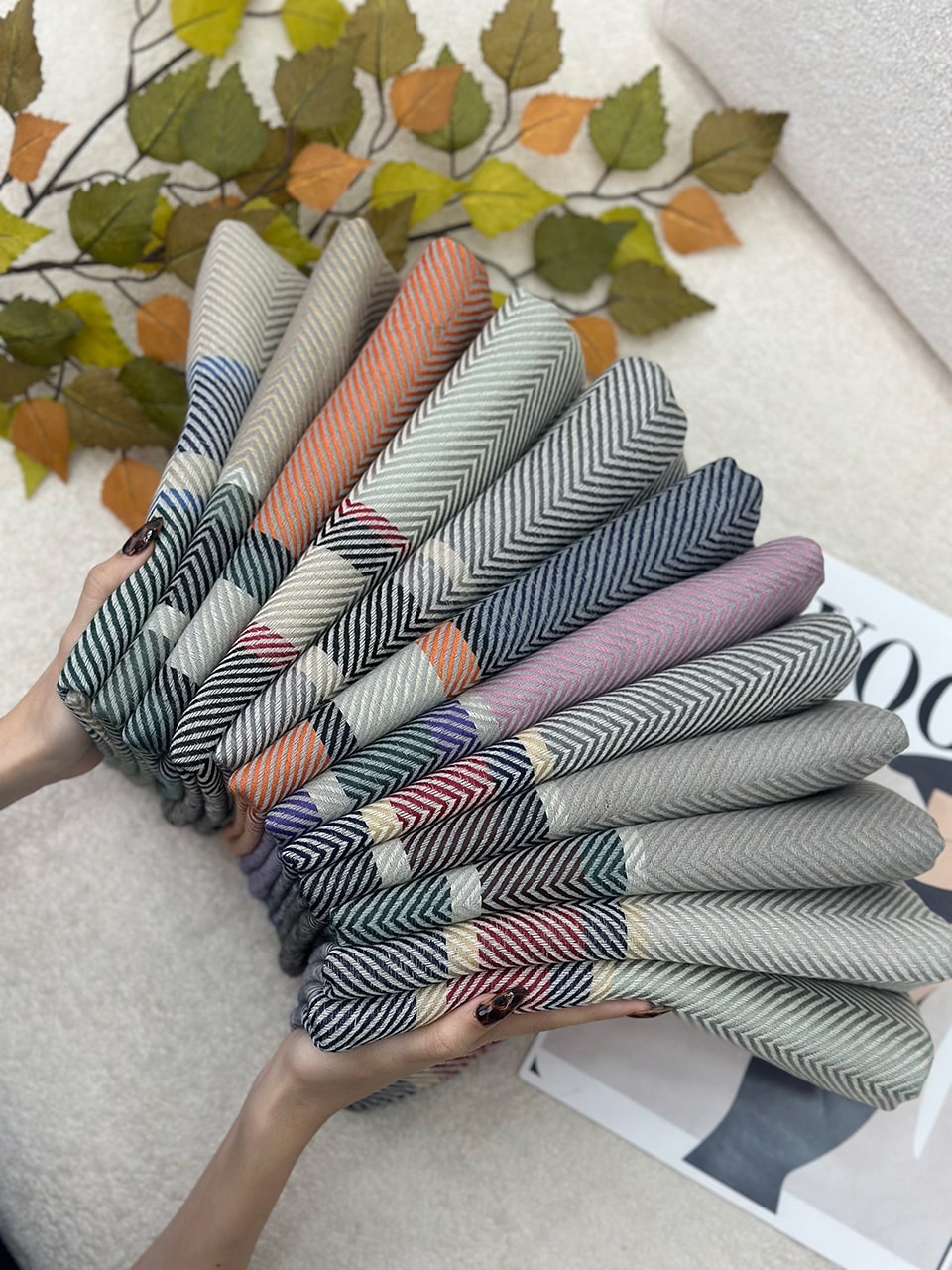 شال نخی پاییزه رشت فرانلند وارداتی