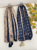 شال مخمل میکس سرمه ای (1823) - Image 6