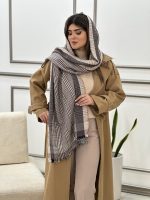 شال مخمل کرم مشکی رشت فرانلند