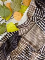 شال مخمل کرم مشکی رشت فرانلند