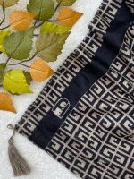 شال مخمل کرم مشکی رشت فرانلند