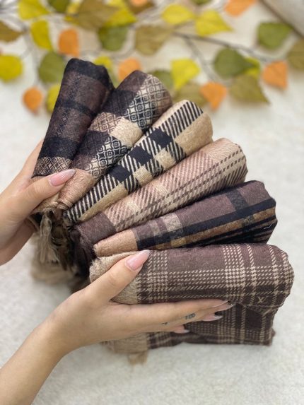شال مخمل طرحدار چهارخونه رشت فرانلند