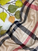 شال مخمل طرحدار چهارخونه رشت فرانلند