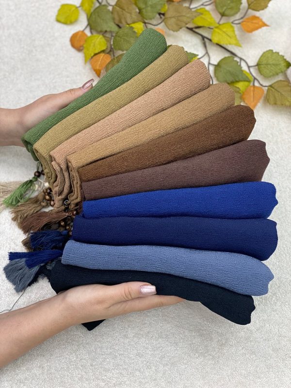 شال برشکا پلیسه پاییزه منگوله چوبی فرانلند رشت