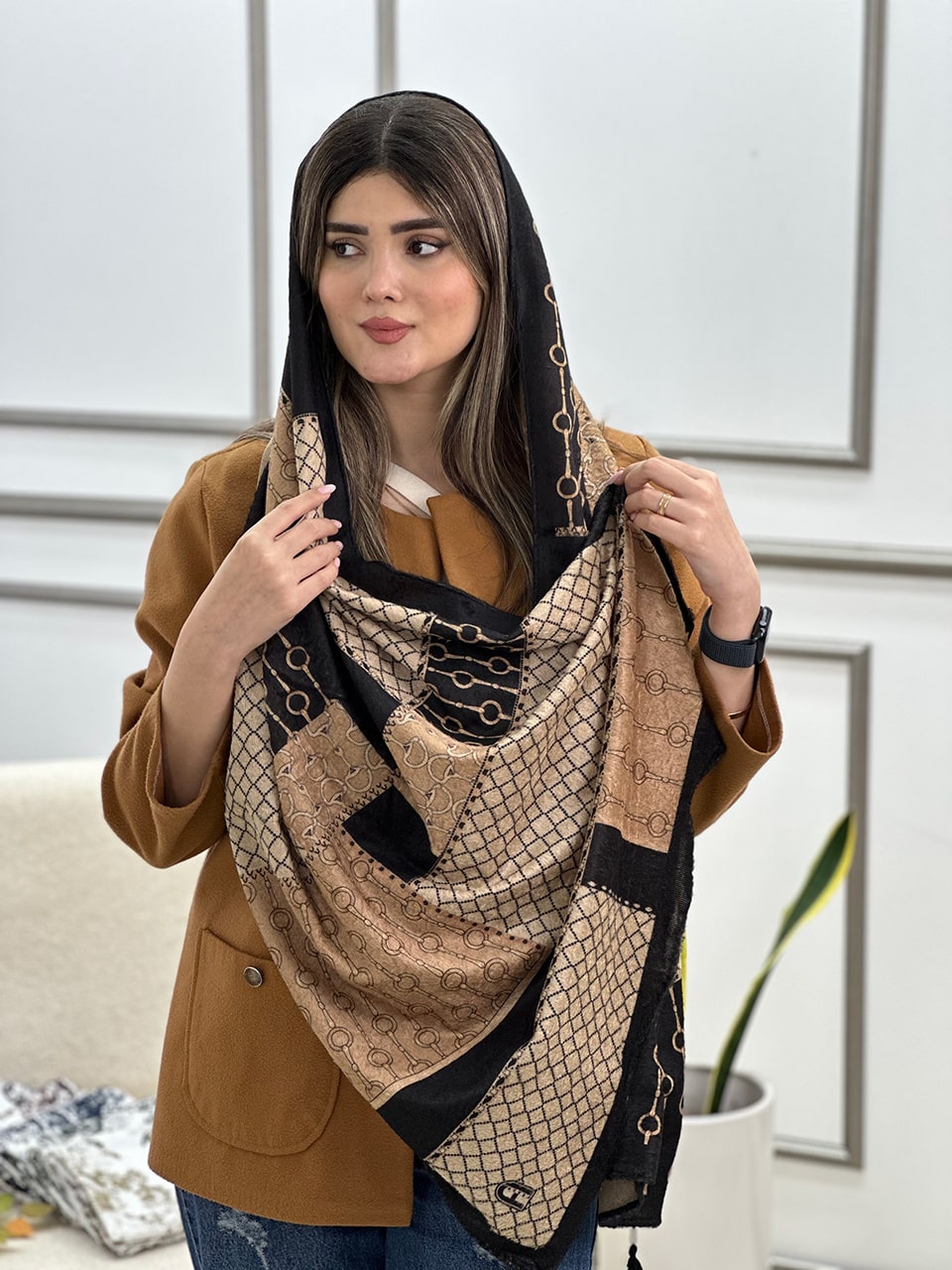 شال مخمل طرحدار رشت فرانلند