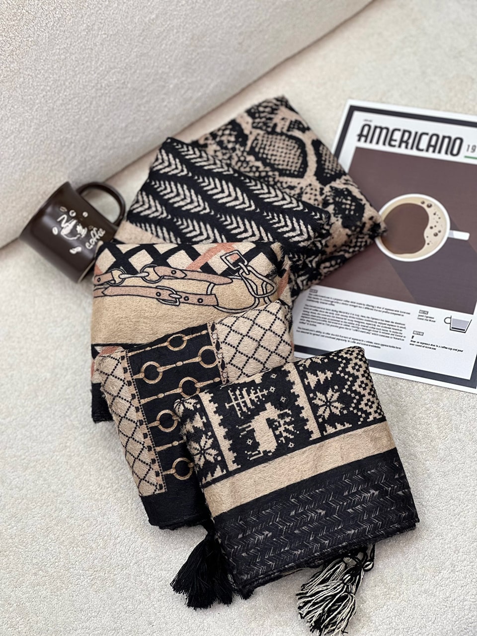 شال مخمل طرحدار رشت فرانلند