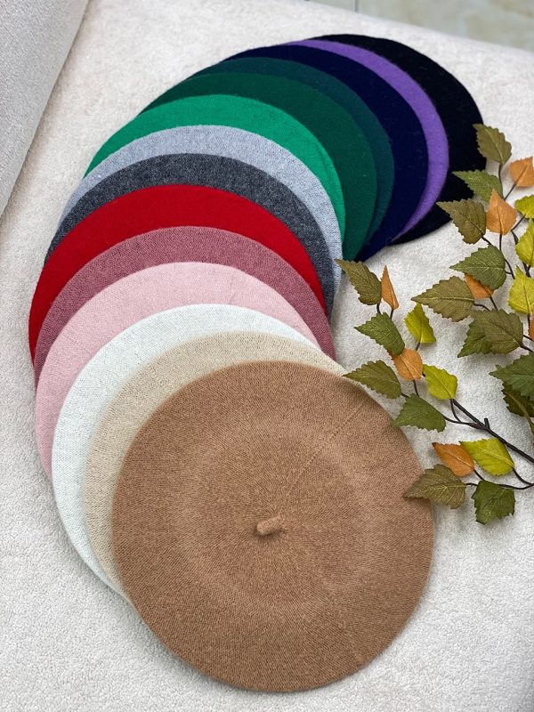 کلاه برت فرانسوی بافت ریز پاییزه زمستانه شال روسری فران لند