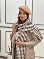 کلاه برت فرانسوی بافت ریز پاییزه زمستانه شال روسری فران لند