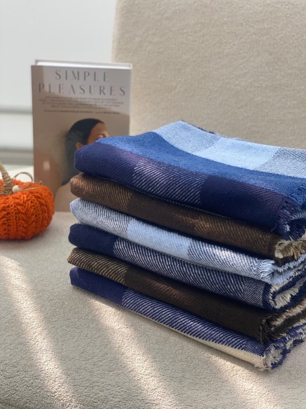 شال موهر پشمی بیگ اسکارف چهار خونه فرانلند رشت