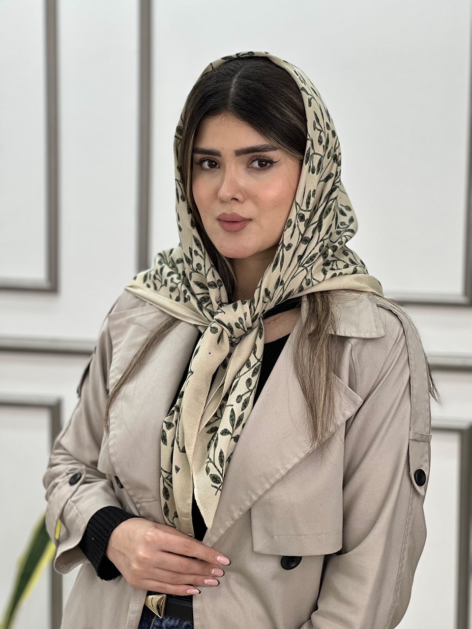 روسری قواره 100 گل ریز مادرانه فرانلند رشت