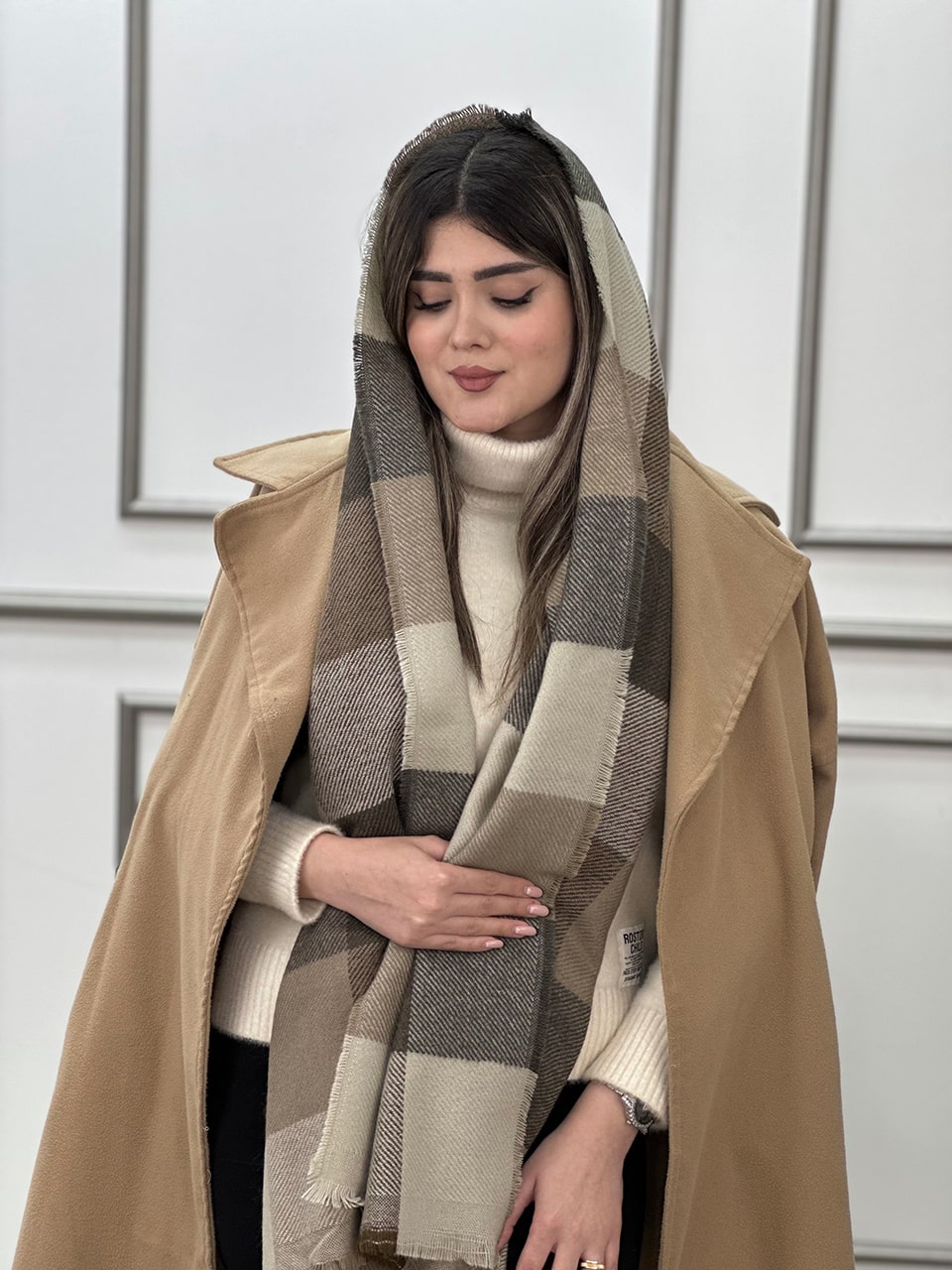 شال موهر درجه یک دورریش نود پاییزه ترند فران لند رشت