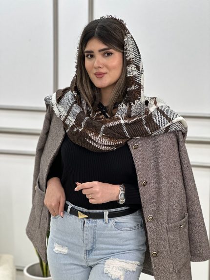 شال بولکه قهوه ای ترند فرانلند رشت