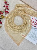 روسری سه گوش گیپور دور دانتل فرانلند رشت