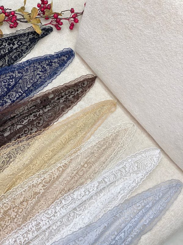 روسری سه گوش گیپور دور دانتل فرانلند رشت