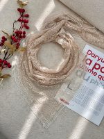 روسری سه گوش گیپور دور دانتل فرانلند رشت