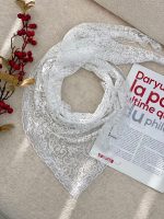 روسری سه گوش گیپور دور دانتل فرانلند رشت