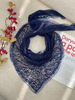 روسری سه گوش گیپور دور دانتل فرانلند رشت