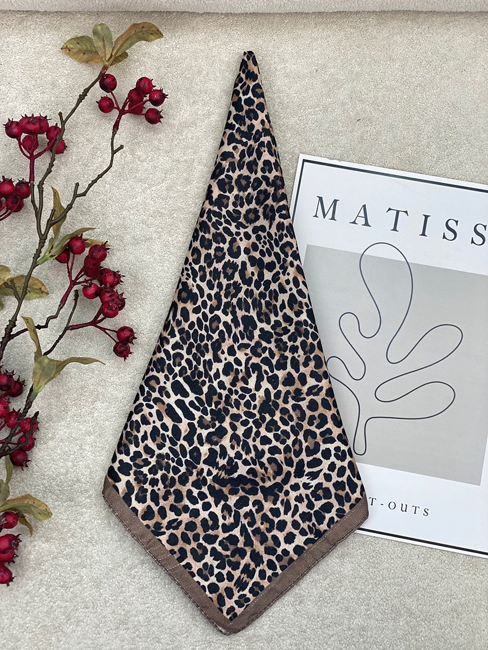 مینی اسکارف پلنگی نخی فرانلند رشت عمده