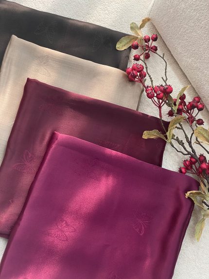 روسری ساتن قواره 110 پروانه فرانلند