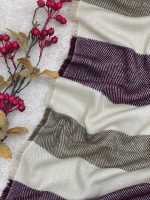 شال موهر پشمی خطی فرانلند زمستانه رشت عمده