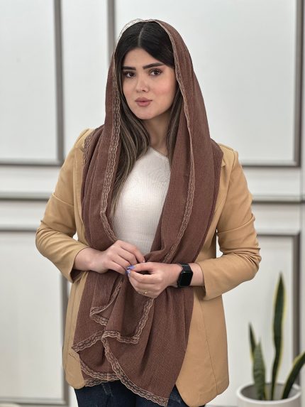 شال بهار پلیسه دور دانتل عیدانه فرانلند رشت