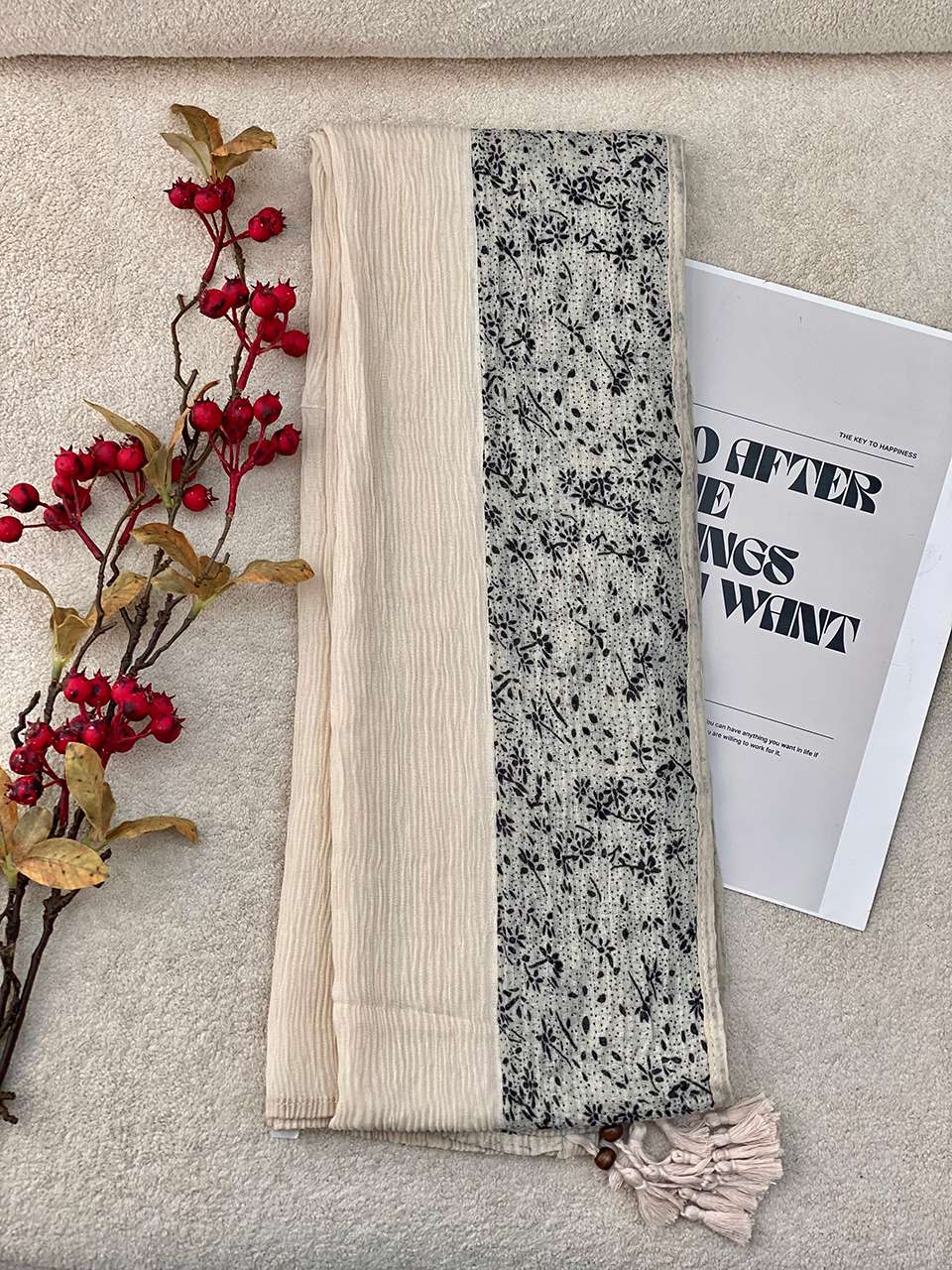 شال وارداتی نخ پاییزه گل فرانلند رشت