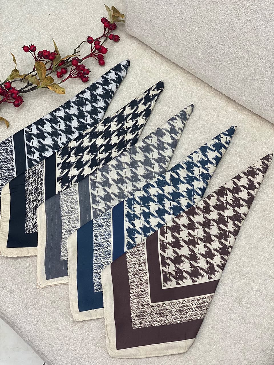 مینی اسکارف نخی لمه دار پیچازی فرانلند عمده خدادوست رشت