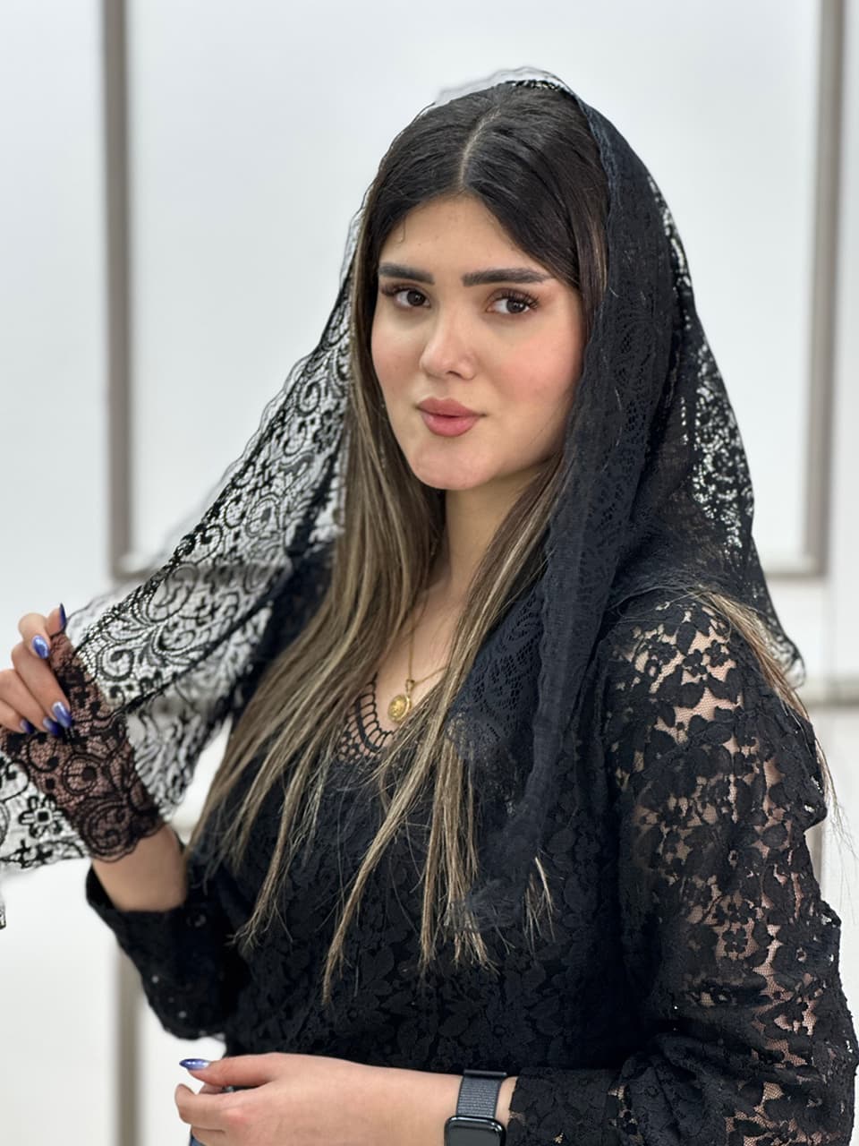 روسری سه گوش گیپور دور دانتل فرانلند رشت