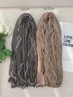 شال وارداتی حریر دور مرواریدی فرانلند عمده خدادوست رشت عیدانه