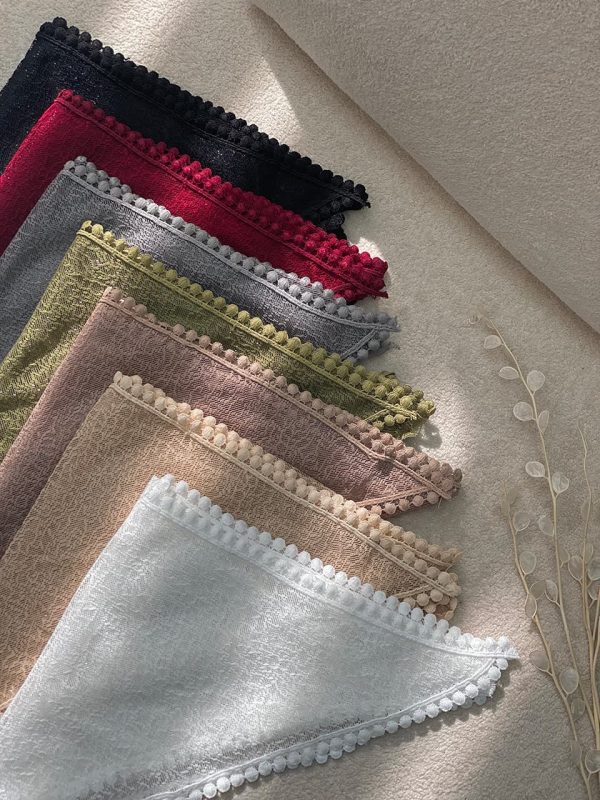 روسری سه گوش گیپور دور عدسی عیدانه فرانلند رشت عمده خدادوست