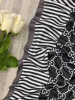 روسری سیا اسکارف طرح دار فرانلند رشت عمده خدادوست رشت