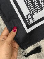 روسری سیا اسکارف طرح دار فرانلند رشت عمده خدادوست رشت