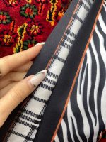 باندانا نخی مشکی نارنجی ترند فرانلند رشت مافیای شال و روسری